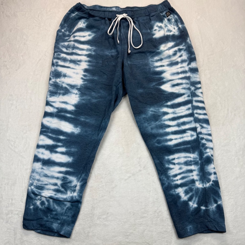 LIVI Tie Dye Lounge Pants Comfy Casual Sweatpants‎ Blue White Women's Size 14/16
